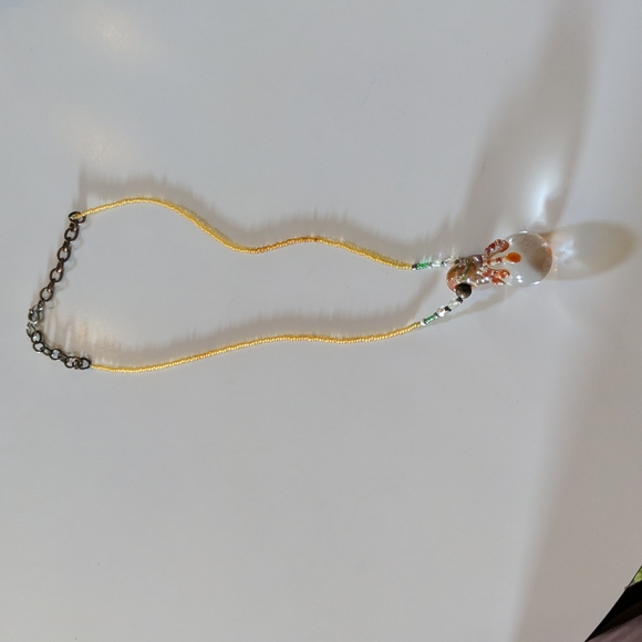 Blown Glass Octopus Handmade Vintage Necklace - Picture 2 of 3